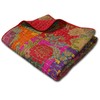 Greenland Home Jewel 100% Cotton Throw Blanket with Kantha-Style Quilting,