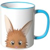 WANDKINGS® Cup, Cartoon Cute Bunny with Pointed Ears - Blue