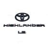 Toyota 2020-2025 HIGHLANDER XLE Matte BLACKOUT EMBLEM OVERLAY KIT PT948-48201-02