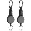 Uniclife 2 Pack Retractable Keychain, Retractable Key Holder, Heavy Duty