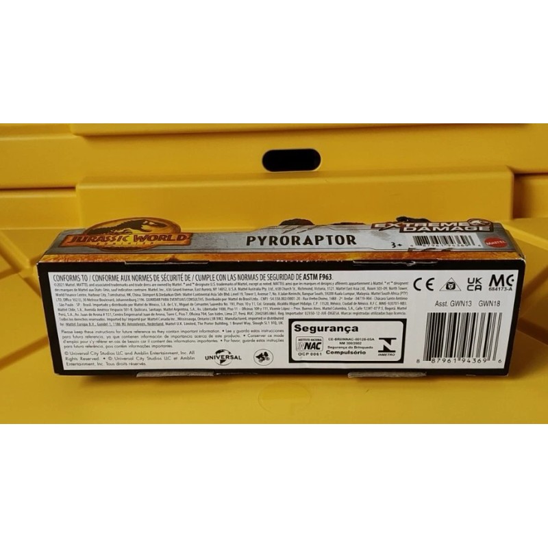 Mattel Jurassic World Dominion Extreme Damage PYRORAPTOR Dinosaur Action Figure