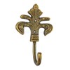 Vintage Fleur De Lis Wall Hook Antique Brass Towel Coat