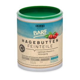 Grau GRAU - das Original - Hagebutten getrocknet, reich an Vitamin C f1rs BARFen, 1er Pack (1 x 375 g), Einzelfuttermittel f1r Hunde