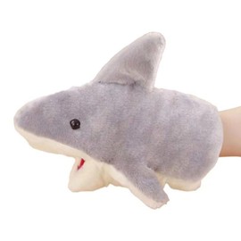 I'm so happy Puppet Mouth-moving Hand Puppet Ventriloquist Plush Puppet Doll Animal (shark)