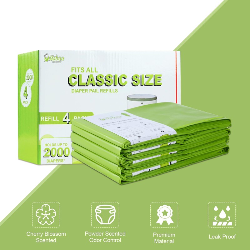 Refills Compatible with Dekor CLASSIC Diaper Pail Refills | 4