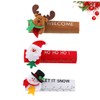 CORHAD Santa Snowman Elk Christmas Decor 3 Pieces Fabric Refrigerator