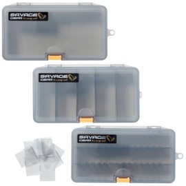 Savage Gear 21.4 x 11.8 x 4.5 cm Tackle Boxes Lurebox 4 Smoke Combi Kit - 3 Artificial Bait Boxes