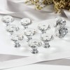CZC HOME 10pcs 30mm Crystal Glass Door Drawer Knobs Diamond