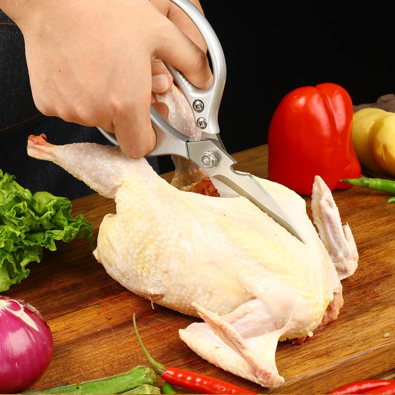 WAK 8.5" Kitchen Scissors, Multi Functional Kitchen Scissors Heavy Duty,