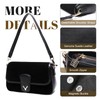 Suede Crossbody Bag Women Purse: Genuine Leather Suede Handbag for