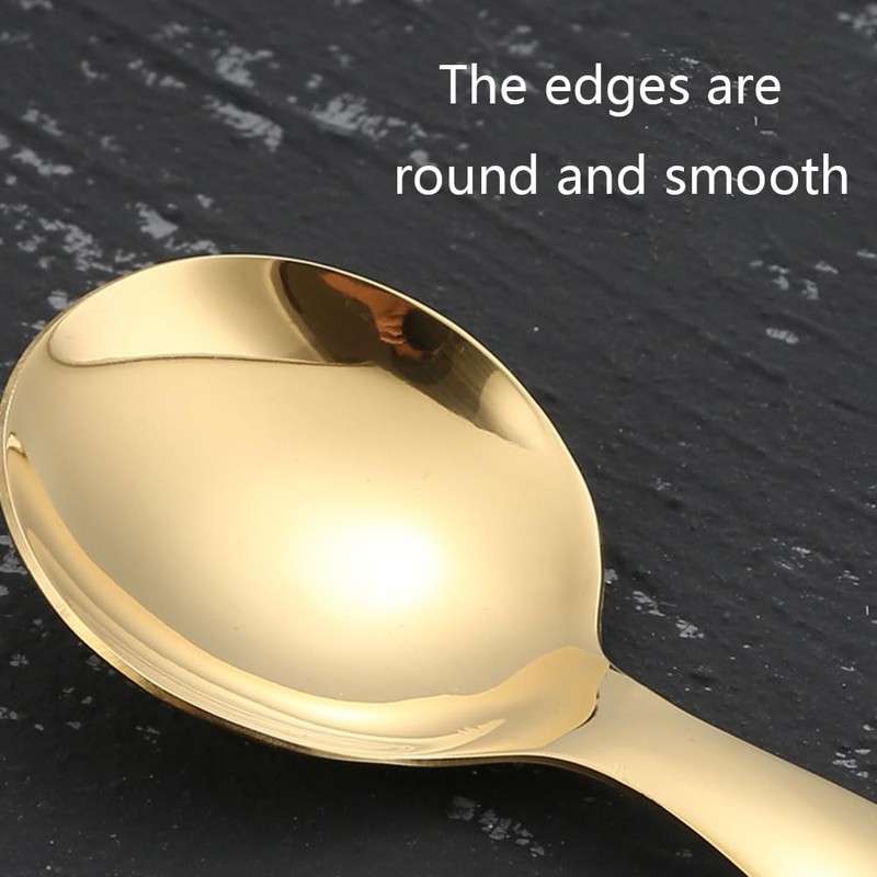 6 PCS Short Handle Spoons Tablespoon Measuring Spoons for Tea