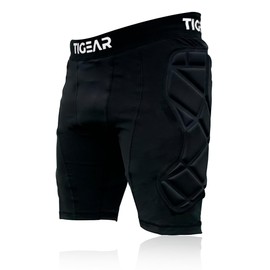 TIGEAR Defender Pro Football Goalkeeper Slider Shorts, White