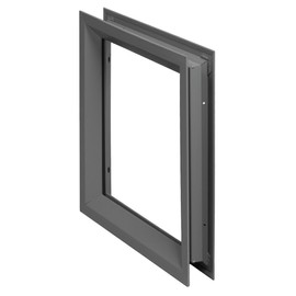 National Guard L-FRA100 12" x 12" NGP Low Profile Vision Lite Kit for Door Opening Cutout, 12" x 12"