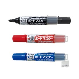Pilot Dry Erase Markers, Board Master, Medium Point, Round Tip, Black, Red, Blue, WMBM-12L-B, WMBM-12L-L, OZAWA Set, Black Red and Blue