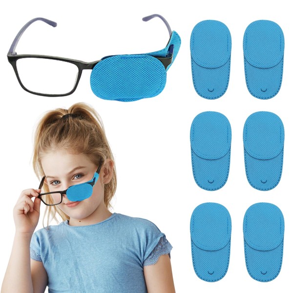 8pcs Kids Eye Patches for Glasses, Reusable Soft Eyepatch, Cartoon