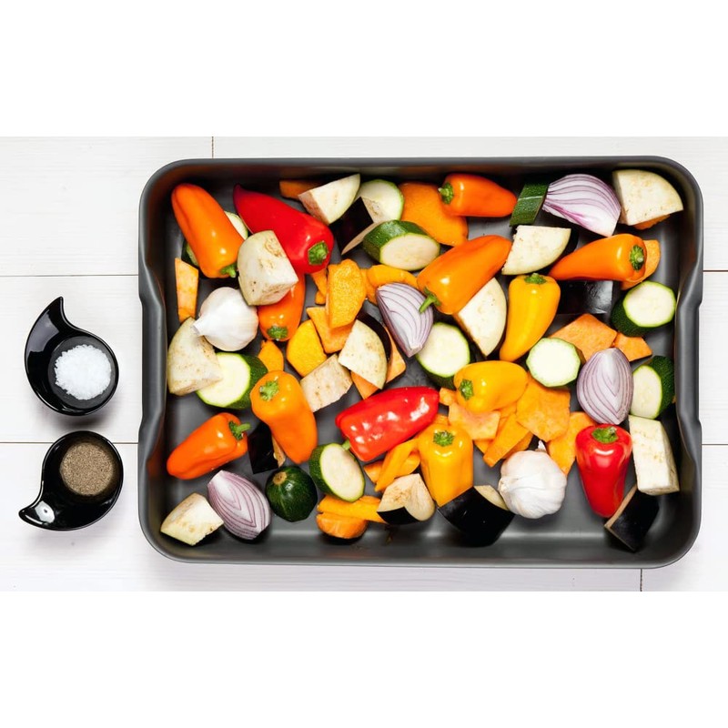 Mermaid Hard Anodised 14" Roasting Dish With Integral Handles -