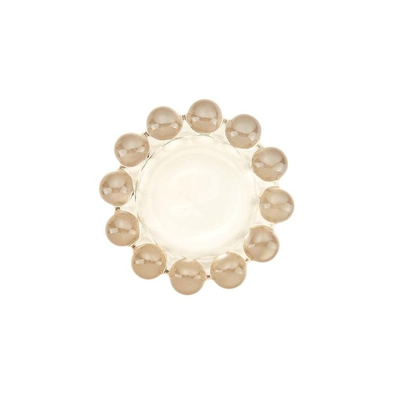 CABDM Chic Smoky Glass Candle Dish, 1 Pack Modern Bubble