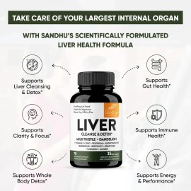 【Sandhus】Liver Supports 11 Ingredient Blend With Milk Thistle And Dandelion Dietary Supplement Healthcare Edible Fitness Protein