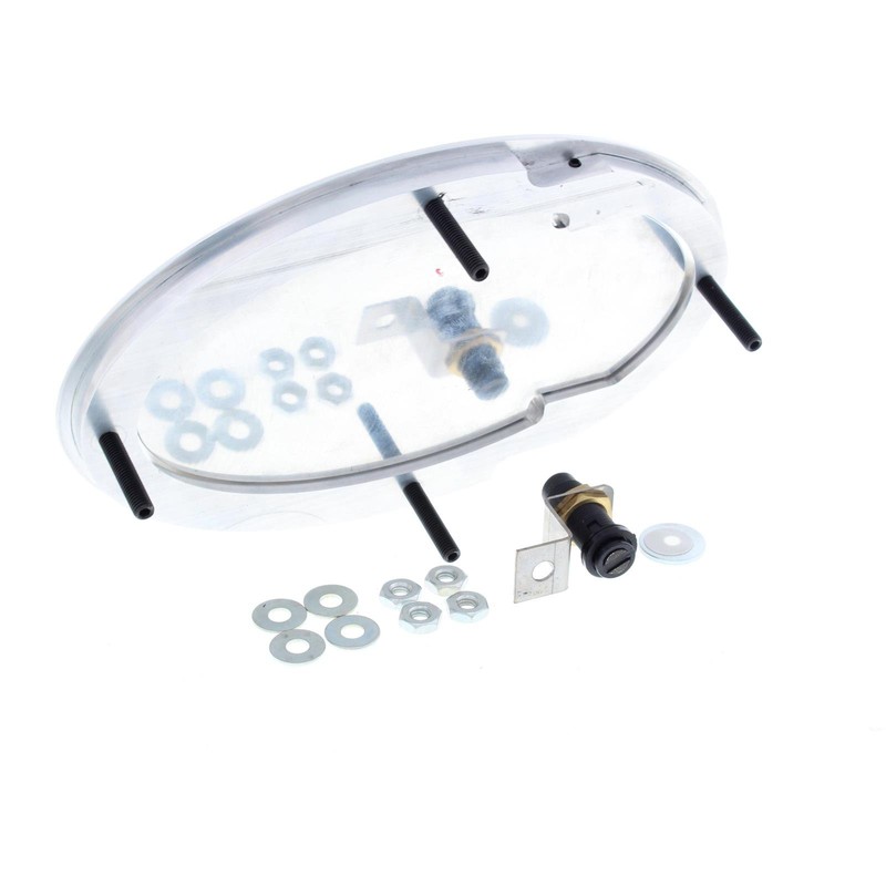 Polished Billet Aluminum Oval Fuel Fill Filler Door