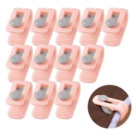 Como Life Futon Fastening Clip (12 Pieces) Futon Clip, Blanket Clip, Comforter, Blanket, Mattress Pad, Anti-Slip, Pink, Sleeping Prevention, Fall Prevention, Just Pinch it, Sleeping Bag Style,