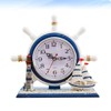 GRIRIW 1Pc Nautical Style Silent Clock Artistic Sailboat Design for