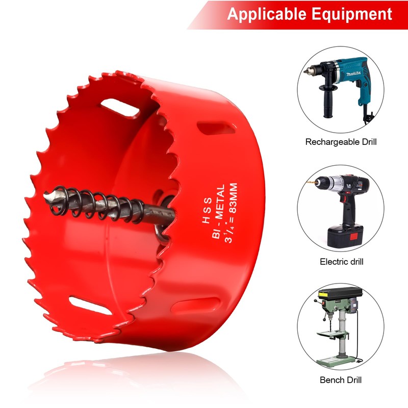 Hole Saw 3 1/4” (83mm) for Wood and Plastic, HSS