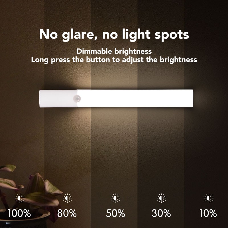 Motion Sensing Cabinet Light Three Color USB C Rechargeable Dimmable