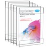 xydstay 6pack Acrylic Wall Sign Holder with Tape,8.5 X 11