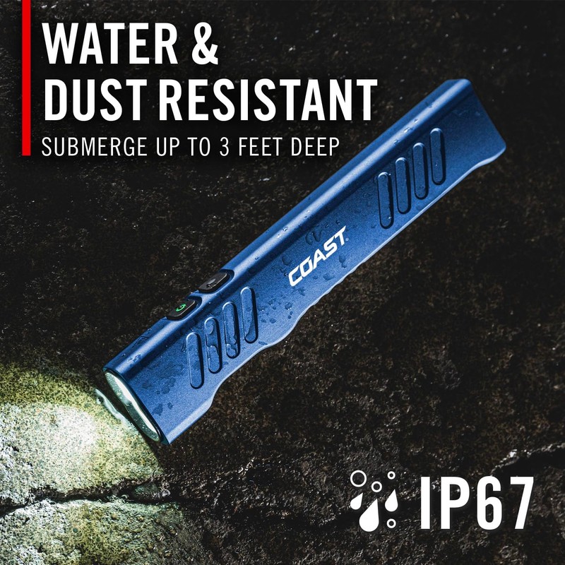 Coast Slayer 1150 Lumen USB-C Rechargeable LED Flashlight with Spot/Flood,