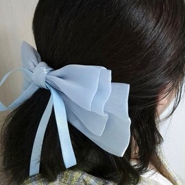 새틴 빅리본 머리핀 헤어핀 삔 (WFHW1W5) Satin Big Ribbon Hairpin (WFHW1W5)