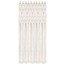 Osunnus Boho Macrame Window Curtain Room Divider Doorway Curtain 79 x 35 Inches Large Long Macrame Wall Hanging for Living Room Bedroom Bohemian Home Decor Wedding Backdrop, Dreamcatcher - 1 Panel