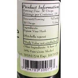 Best Botanicals Squaw Vine Herb Extract 1 oz.