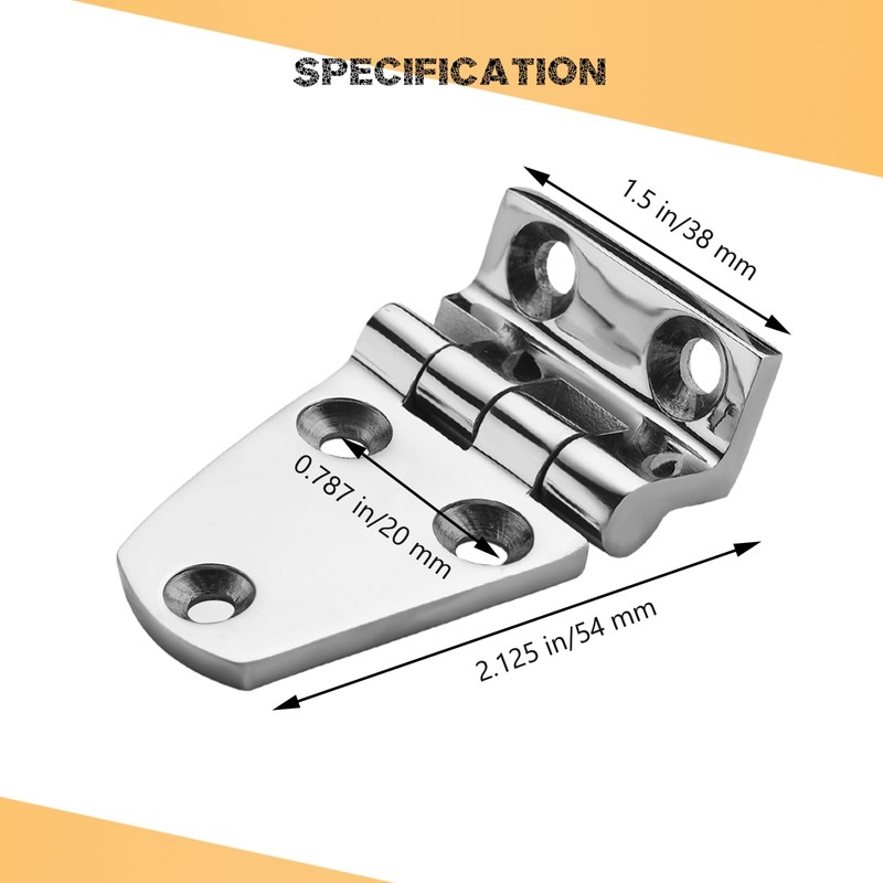 DIALESHU 2 Pack Heavy Duty Boat Hinges 316 Stainless Steel