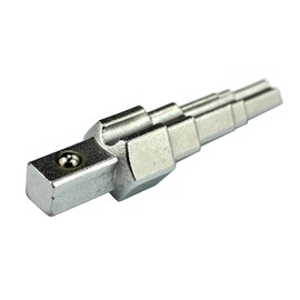 ALEOHALTER Radiator Spanner Stepped Wrench and Ratchet, Practical Ratchet Handle Stepped Radiator Spanner Hand Tool (Silver)