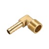 sourcing map Brass Barb Hose Fitting, 90 Degree Elbow 8mm