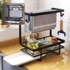 Sponge Holder Sink with Drip Tray and Hook, Multifunctional Sink