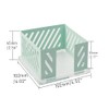 Mint Green Sticky Note Holder Metal Mesh Memo Cube Post