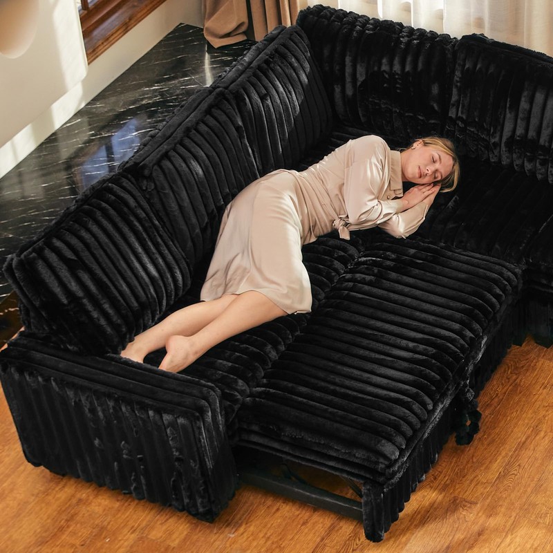 Belffin Plush Corduroy Modular Sectional Sofa Armrest Part Module for