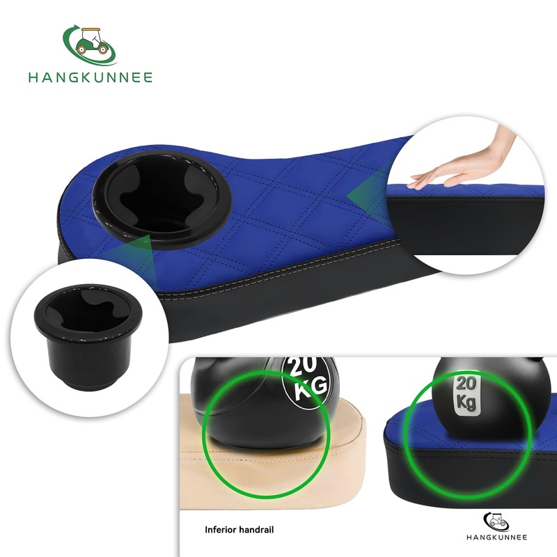 HANGKUNNEE Golf Cart Armrest with Cup Holder for EZGO Club
