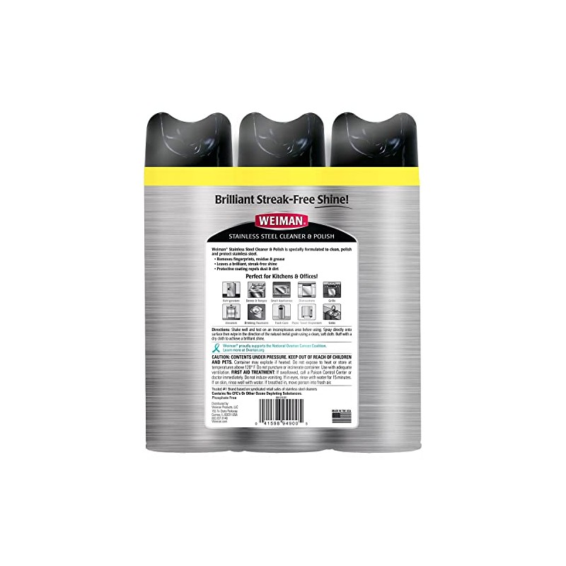 Weiman Stainless Steel Cleaner & Polish (17oz.,3pk.)