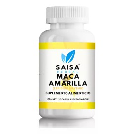 Saisa Herbal Maca Amarilla Orgánica 100% Pura Con 120 Cáp Calidad Premium Sabor Sin sabor
