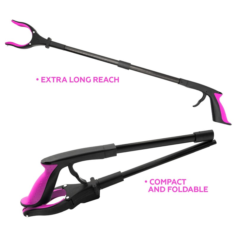 Grabber Reacher Tool-Long 32 Inch Aluminum Foldable Pick Up Stick-Strong