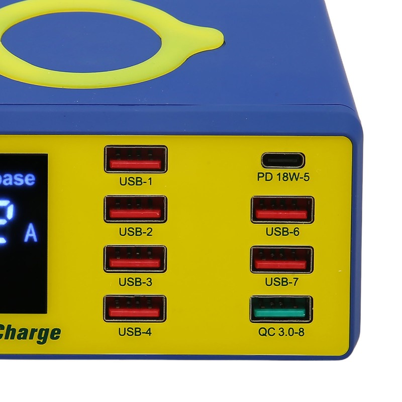 100w USB Charging Station with QC3.0 PD Fast Charging Interface