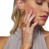 Kenneth Jay Lane Gold Clip-On Button Earrings