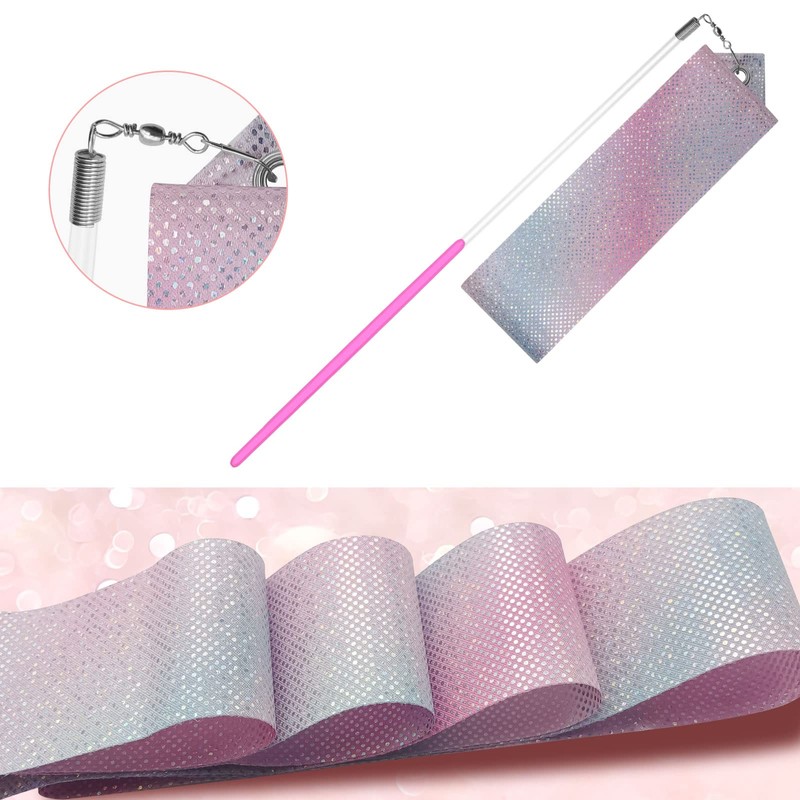 BLMHTWO 2 pezzi nastro ballerino bacchetta ritmica bastone danza stelle