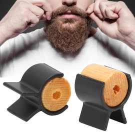 Handlebar Curly Beard Shaping, Mustache Styling Template, 1 Pair Mustache Curler, Portable Mustache Styling Template Shaping Tool, Barber Trimmer Line Goatee Lineup