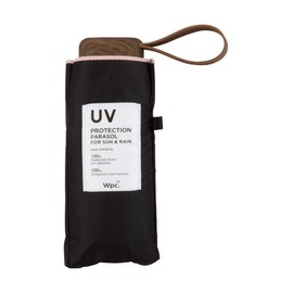 Wpc. 801-11949 Parasol, Light Shielding Inside Color, Tiny Black, 19.7 inches (50 cm), Completely Blackout, 100% UV Protection, For Both Sun and Rain, For Both Sun and Rainy Weather