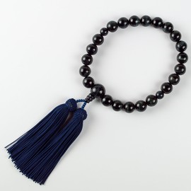 Sato Funeral Blue Tiger Eye Stone (Tiger Eye), 22 Beads, Men's, Can be Used in All Sect Buddhism, Made in Kyoto, Includes Carrying Pouch, Prayer Bead Sleep Case Included, 1 Year Rosary Repair Guarantee