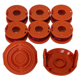 Aporozona WA0010 Replacement Line Trimmer Spool for Worx WG170 WG170.3 WG170.2 WG163.8 WG163.9 WG163.10 WG170.1,WG170.9 12" Cordless String Trimmer & Edger 6 Spool+2 Cap WA6531
