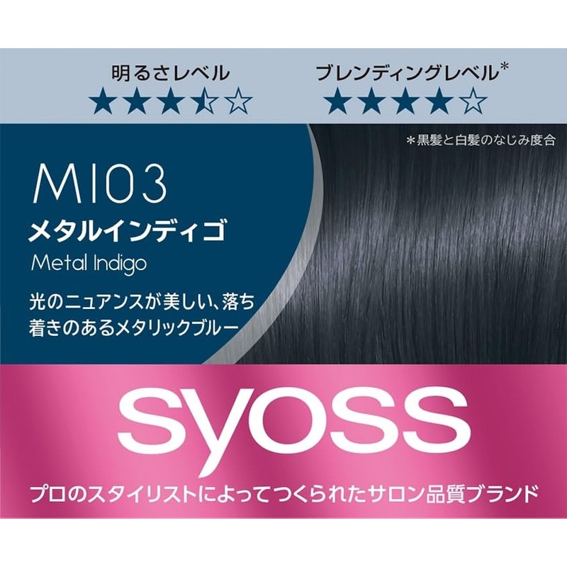 Syos Color Genic, Milky Hair Color MI03, Metal Indigo 2P